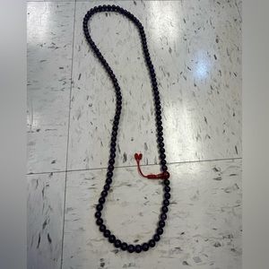 Dark purple beaded necklace